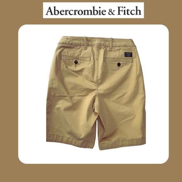 Abercrombie & Fitch Tan Stretch Khaki Chino Shorts Men’s Size 28 - Picture 3 of 5